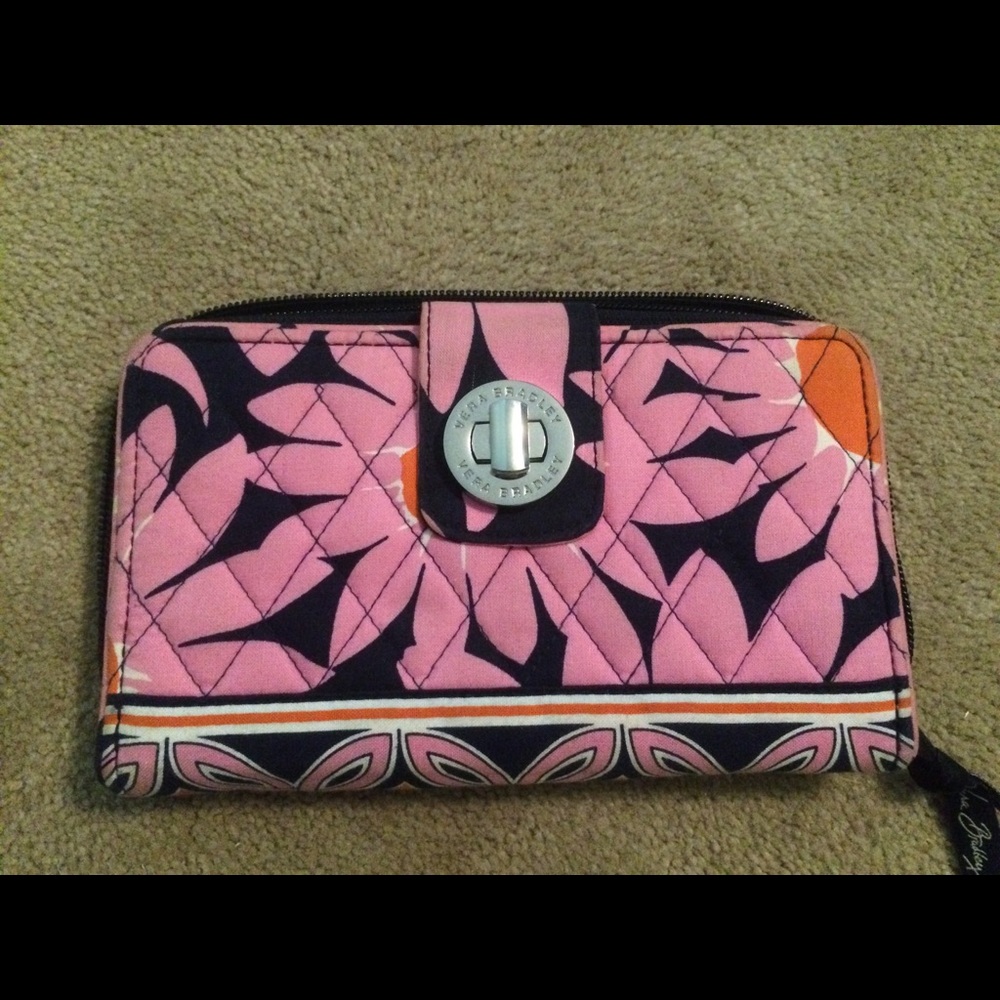 Vera Bradley Turnlock wallet Pink Sunflower